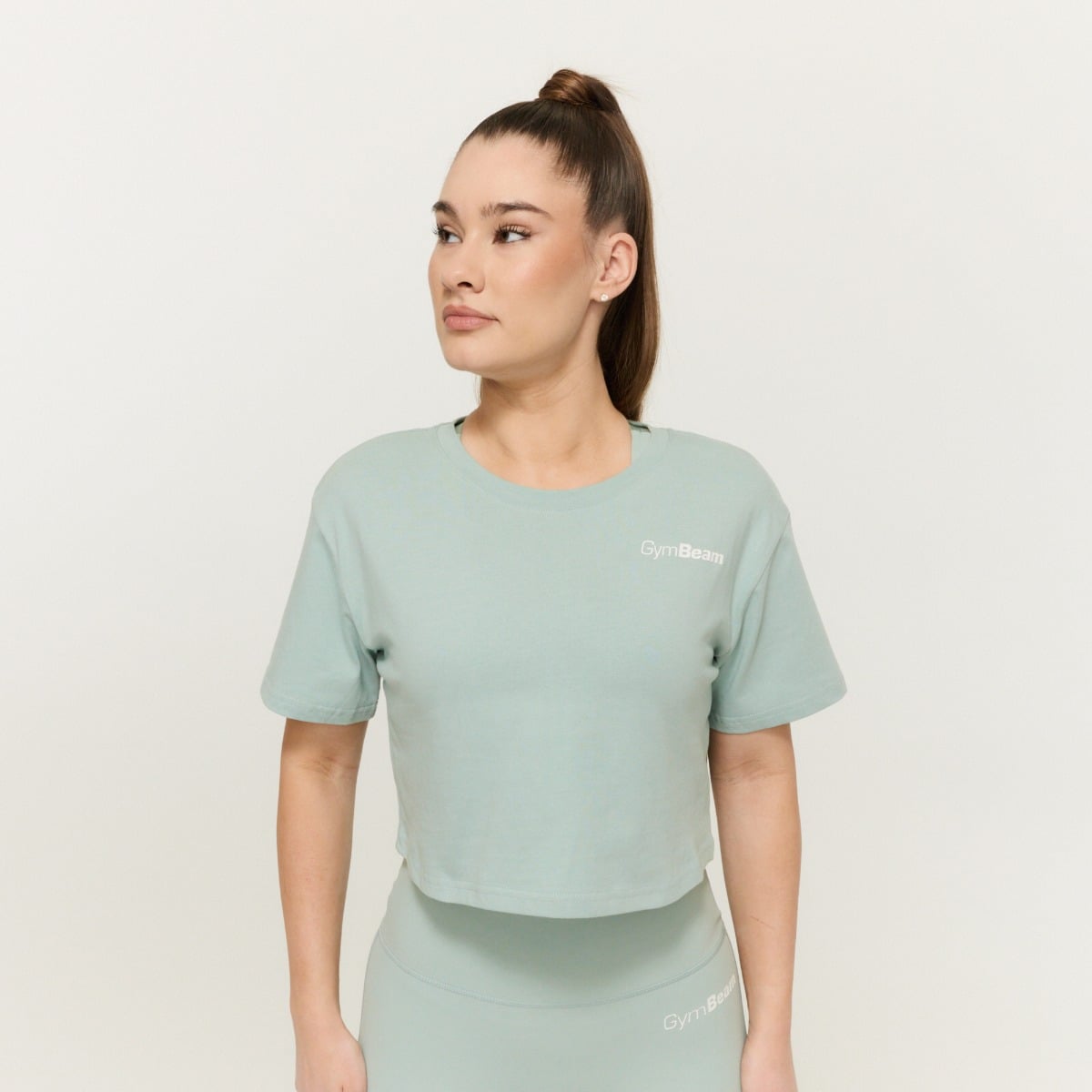 Limitless Cropped T-Shirt für Frauen Eucalypt - GymBeam