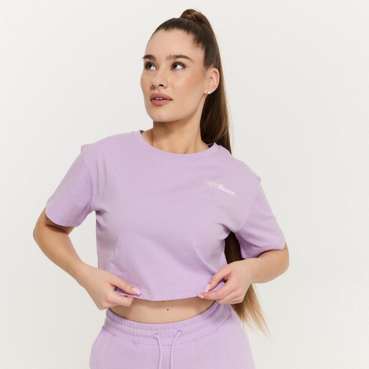 Limitless Cropped T-Shirt für Frauen Lavender - GymBeam