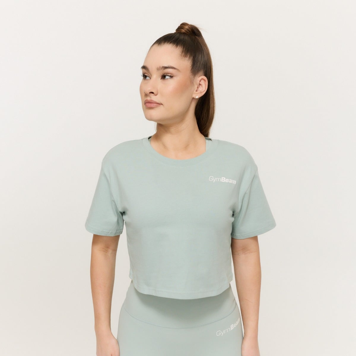 Limitless Cropped T-Shirt für Frauen Eucalypt - GymBeam