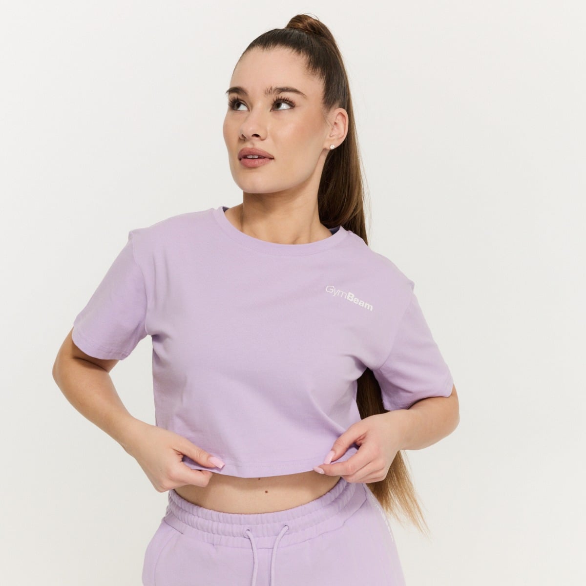 Limitless Cropped T-Shirt für Frauen Lavender - GymBeam