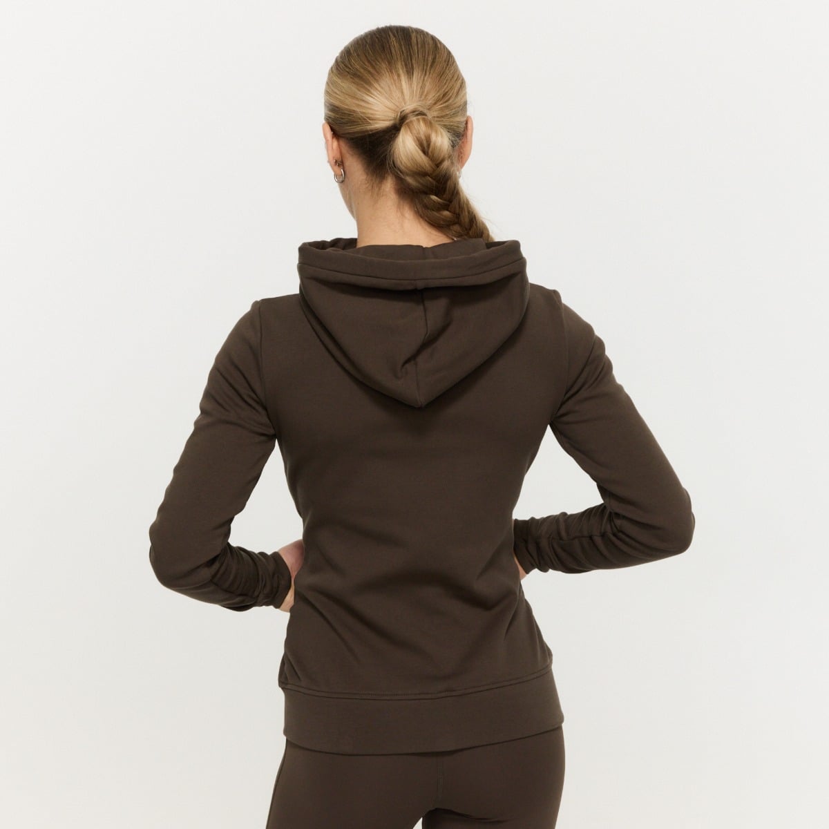 Limitless Hoodie mit Reißverschluss für Frauen in Espresso - GymBeam