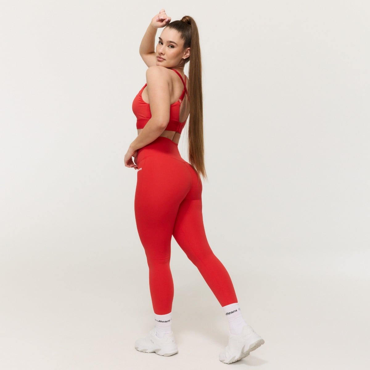Limitless High-Waisted Leggings für Frauen in Hot Red - GymBeam