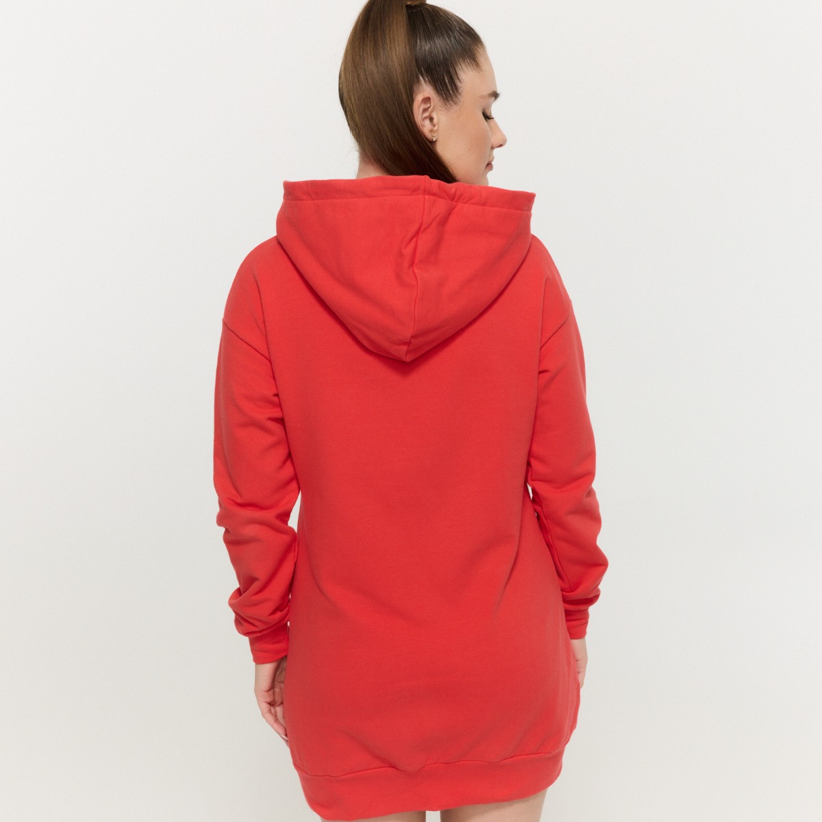 Limitless Longline Hoodie für Frauen in Hot Red - GymBeam