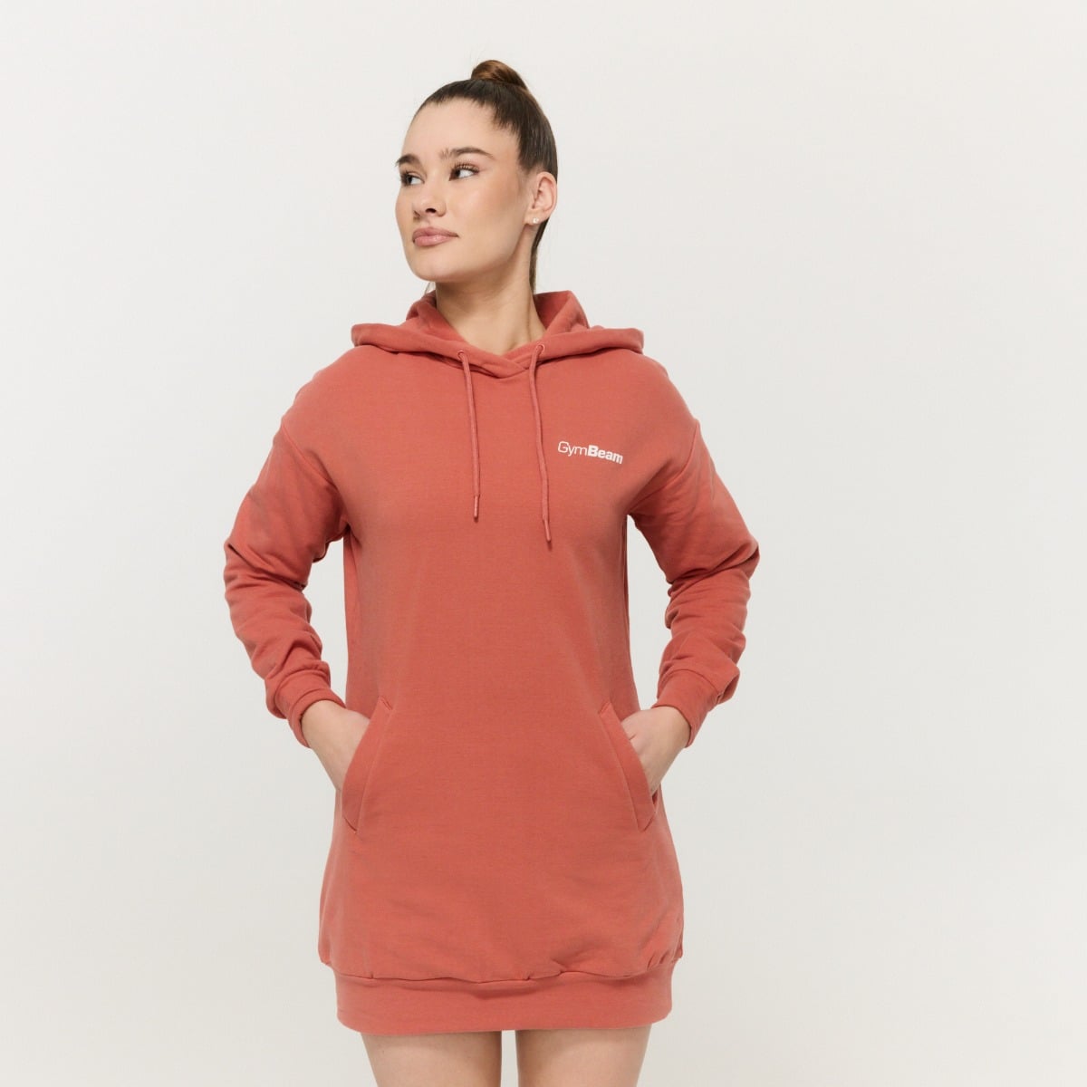 Limitless Longline Hoodie für Frauen in Cinnamon - GymBeam