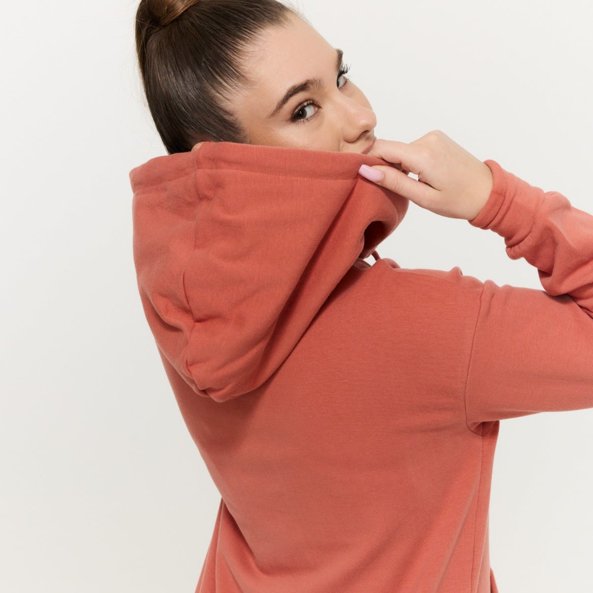 Limitless Longline Hoodie für Frauen in Cinnamon - GymBeam