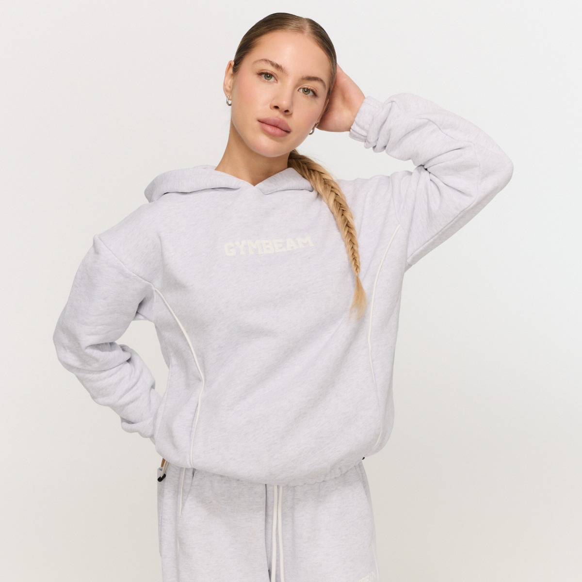 Varsity Hoodie für Frauen in Grey - GymBeam