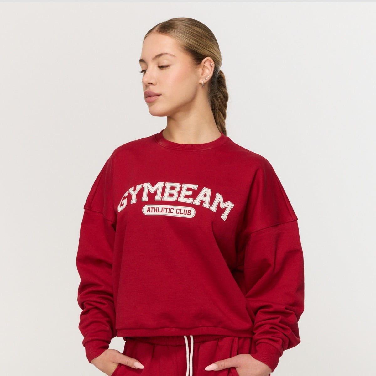 Varsity Sweatshirt für Frauen in Red - GymBeam