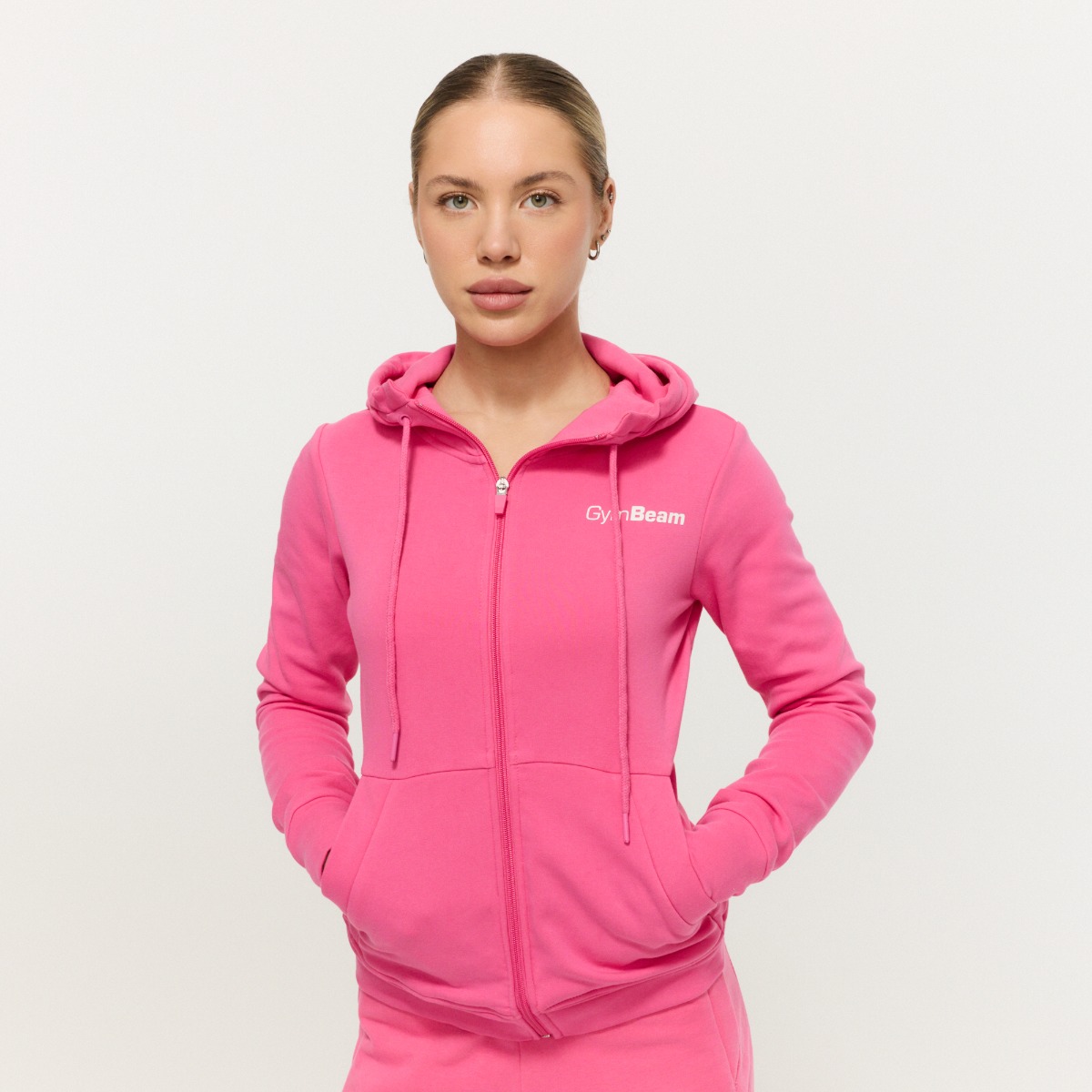 Limitless Hoodie mit Reißverschluss für Frauen in Dragonfruit - GymBeam