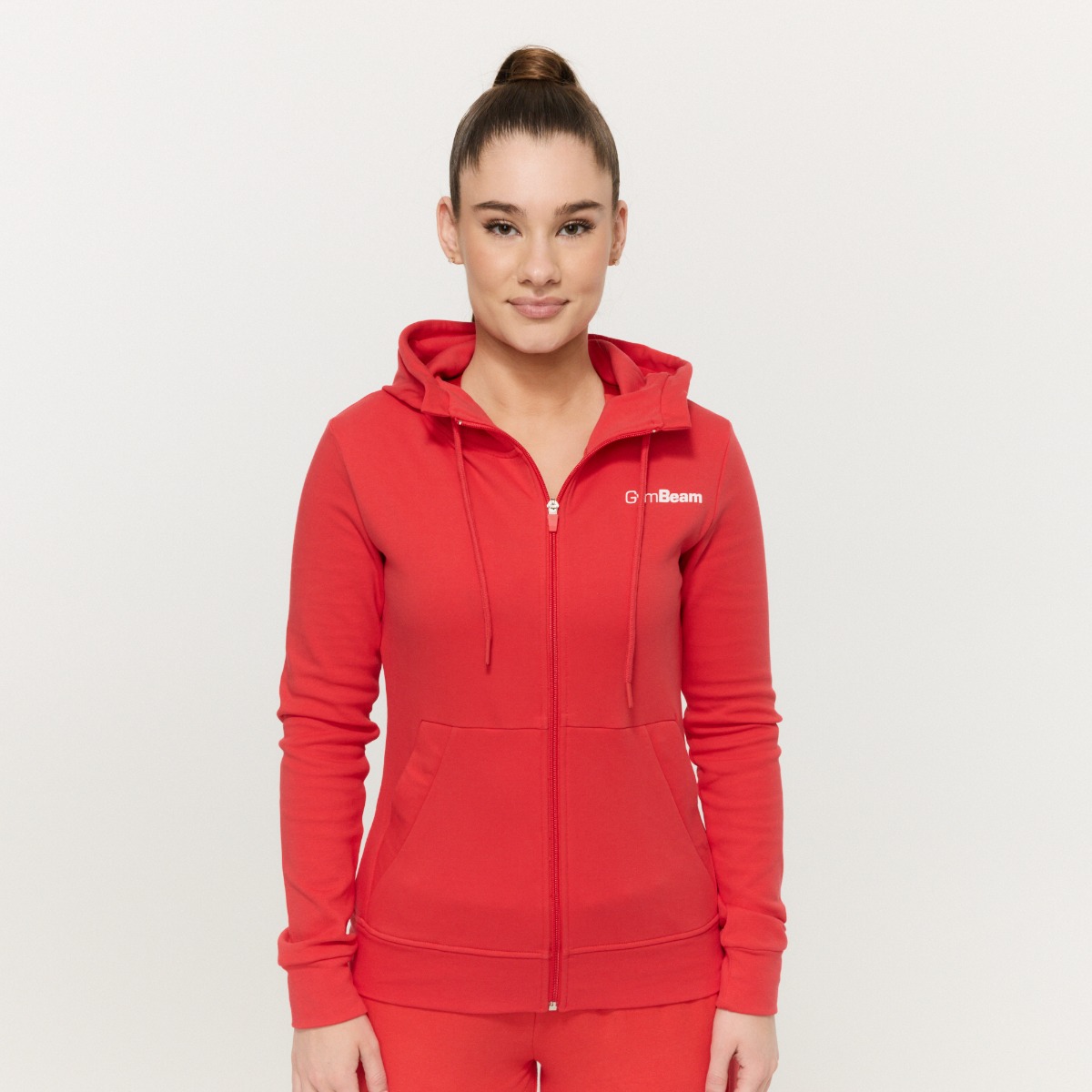 Limitless Hoodie mit Reißverschluss für Frauen Hot Red – GymBeam