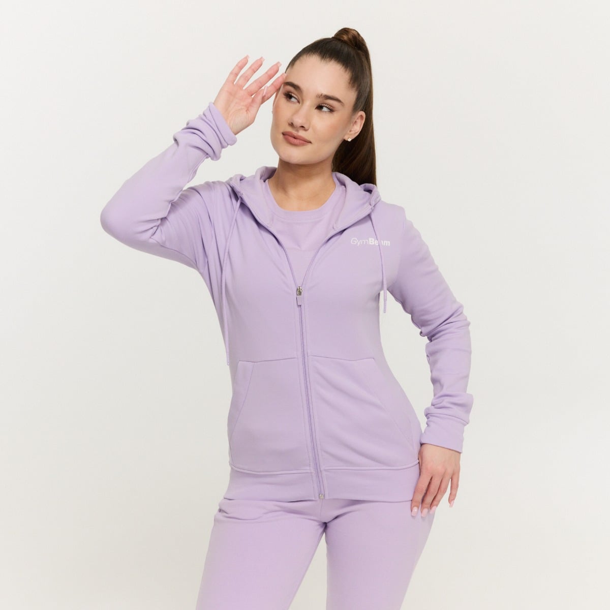 Limitless Hoodie mit Reißverschluss für Frauen Lavender – GymBeam