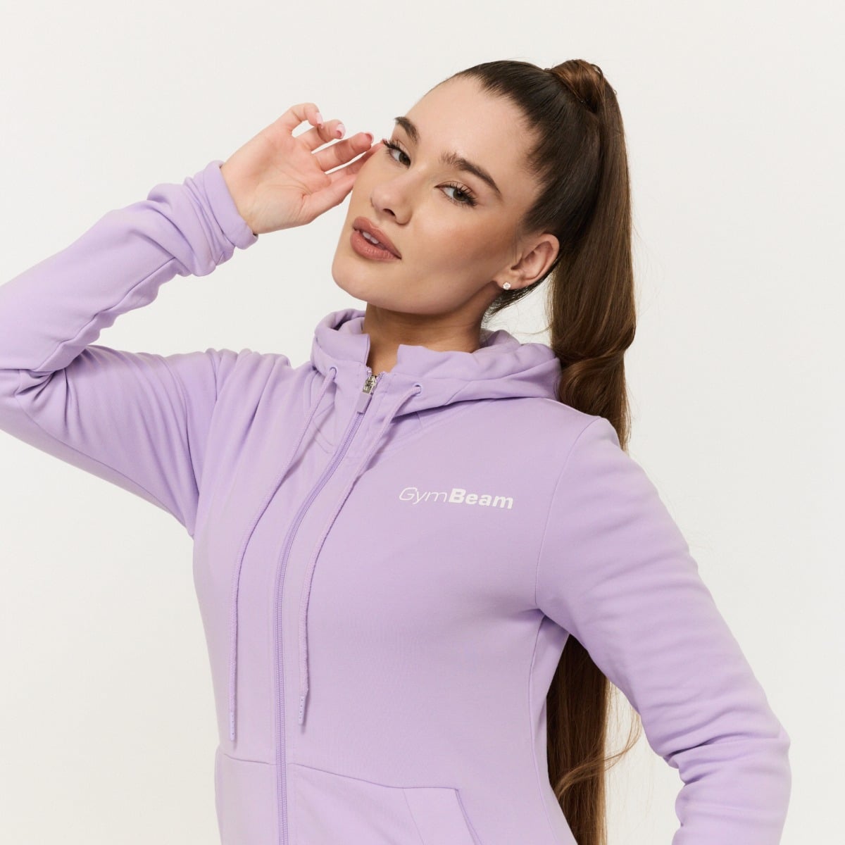 Limitless Hoodie mit Reißverschluss für Frauen Lavender – GymBeam