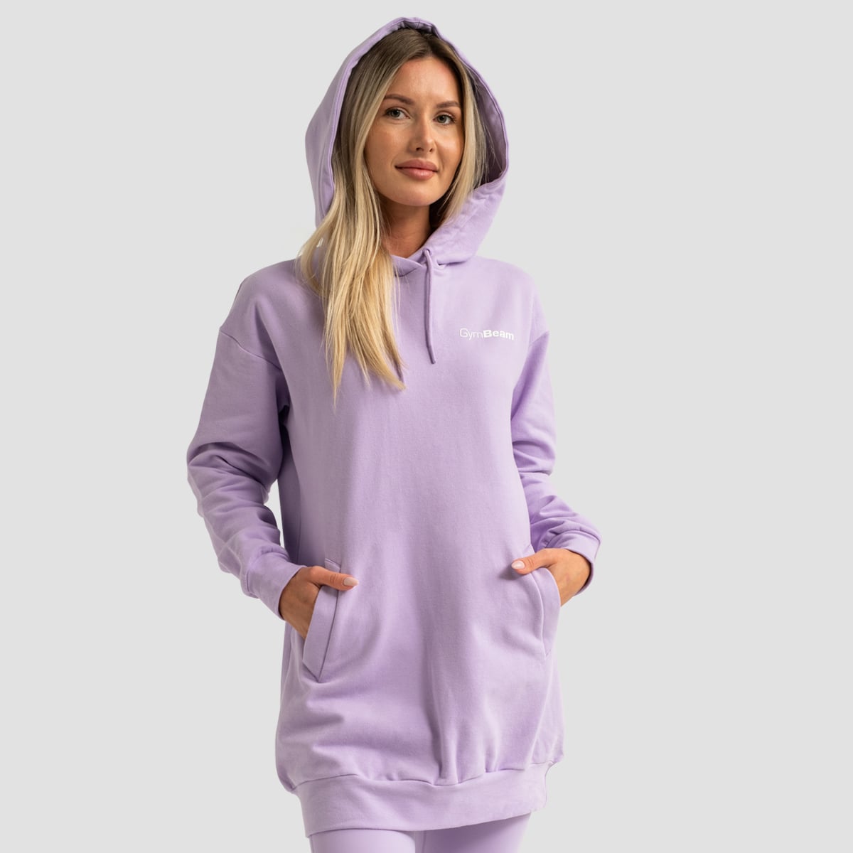 Limitless Longline Hoodie für Frauen Lavender - GymBeam