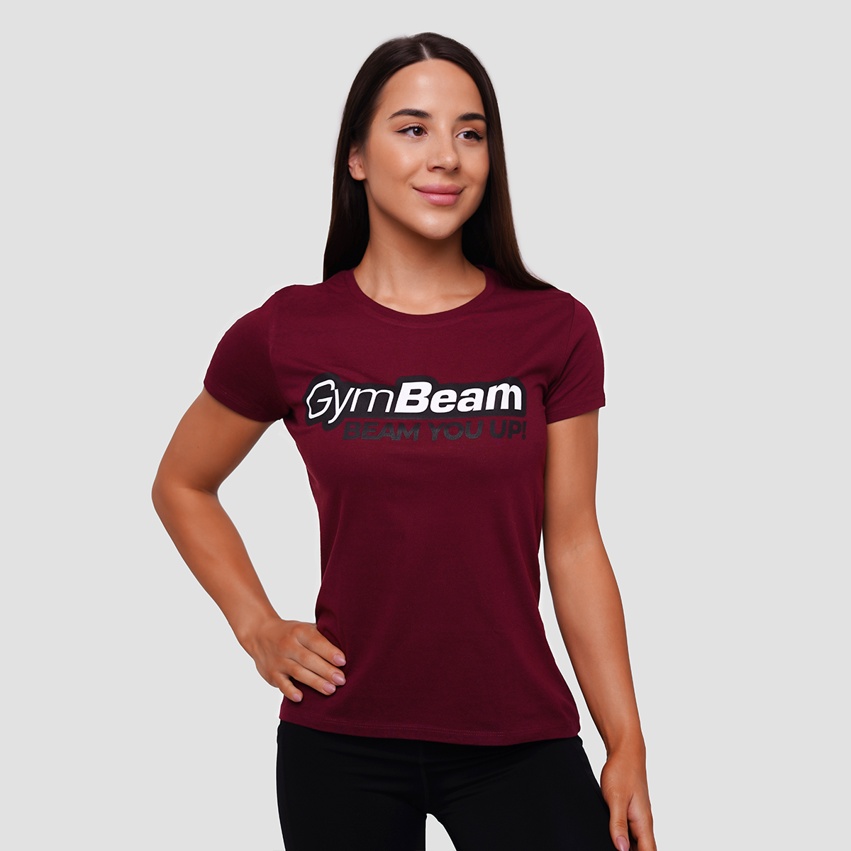 Beam T-Shirt für Frauen Burgundy - GymBeam