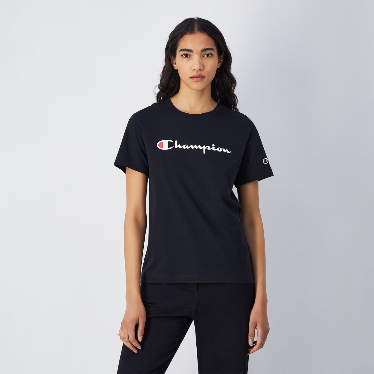 Big Logo Jersey T-Shirt für Frauen in Black - Champion