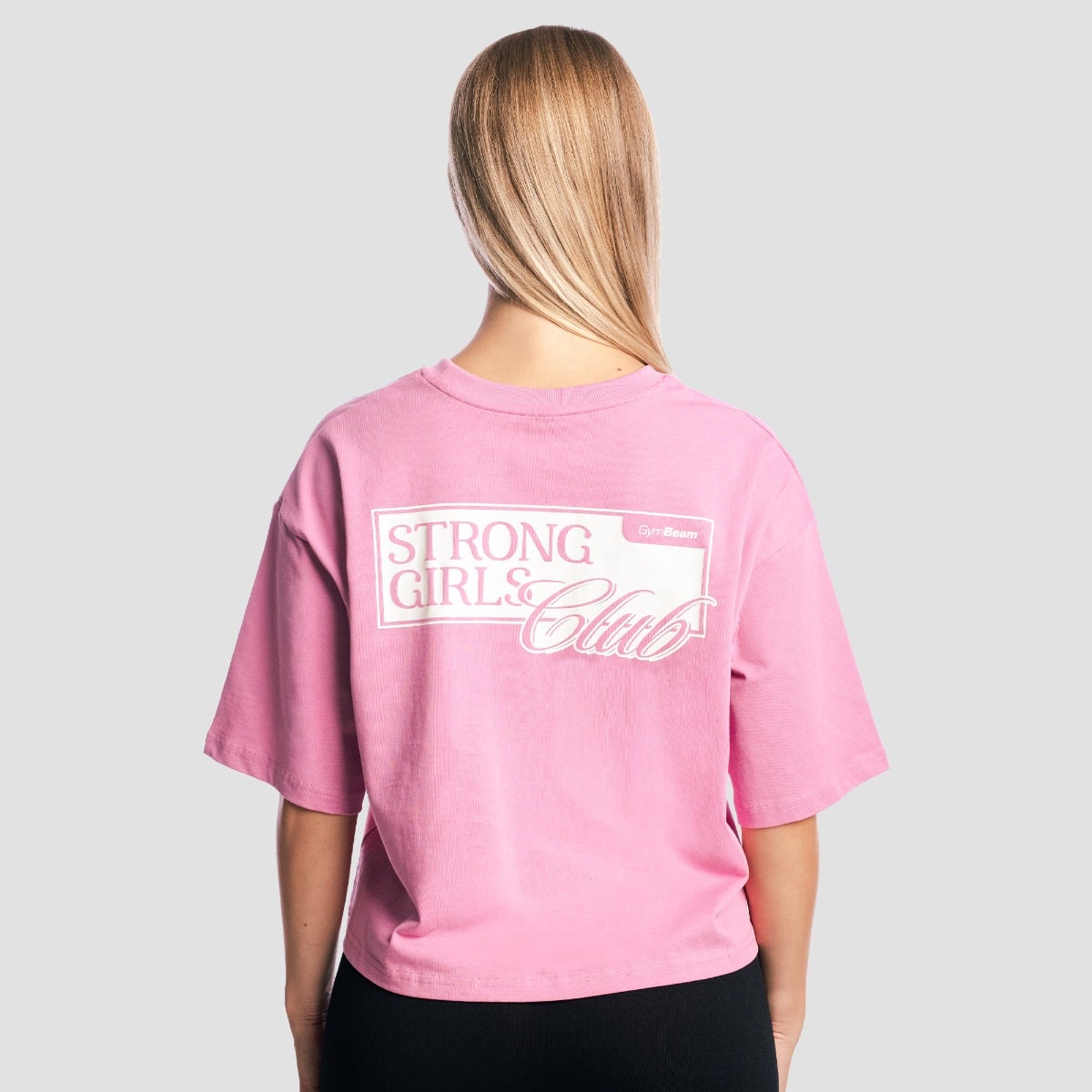 Girls Club Boxy T-Shirt für Frauen in Pink - GymBeam