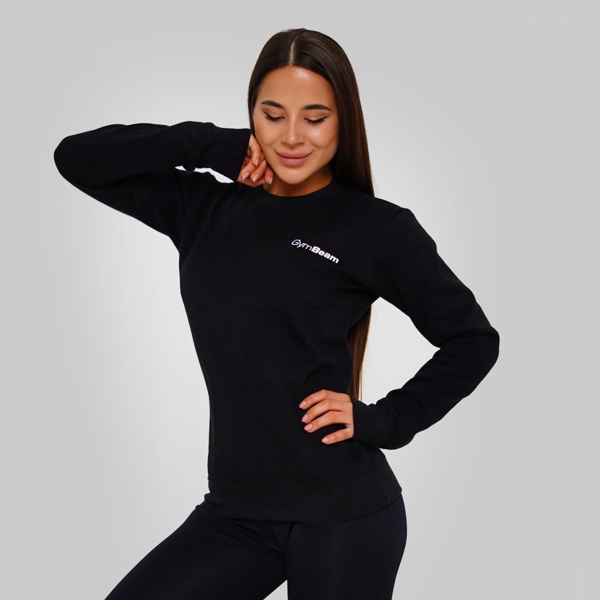 Basic-Pullover für Frauen Black - GymBeam
