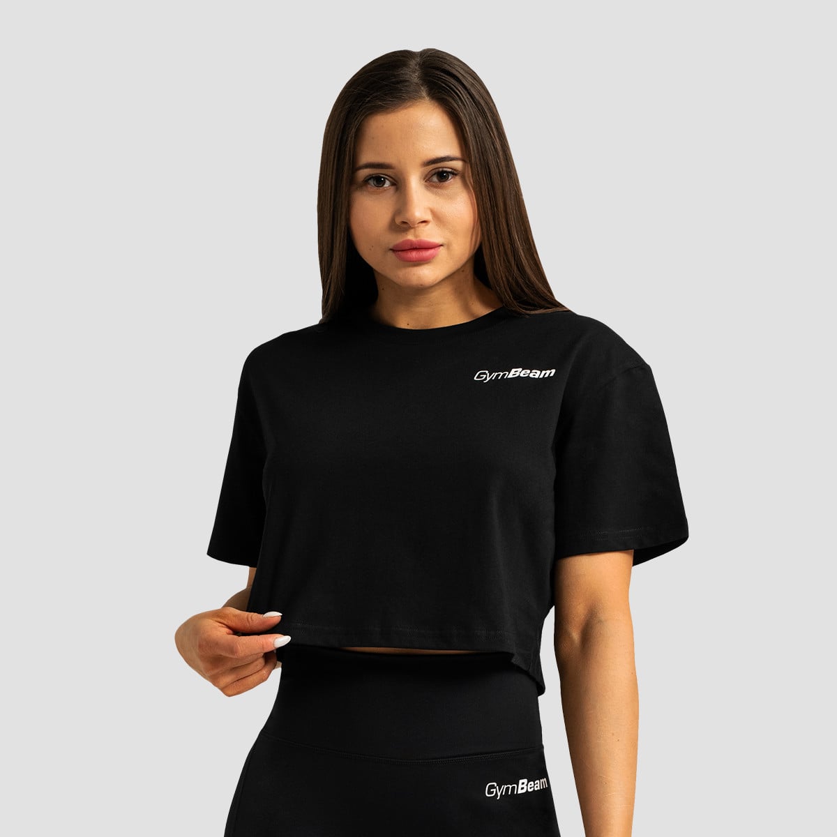 Limitless Cropped T-Shirt für Frauen in Black - GymBeam
