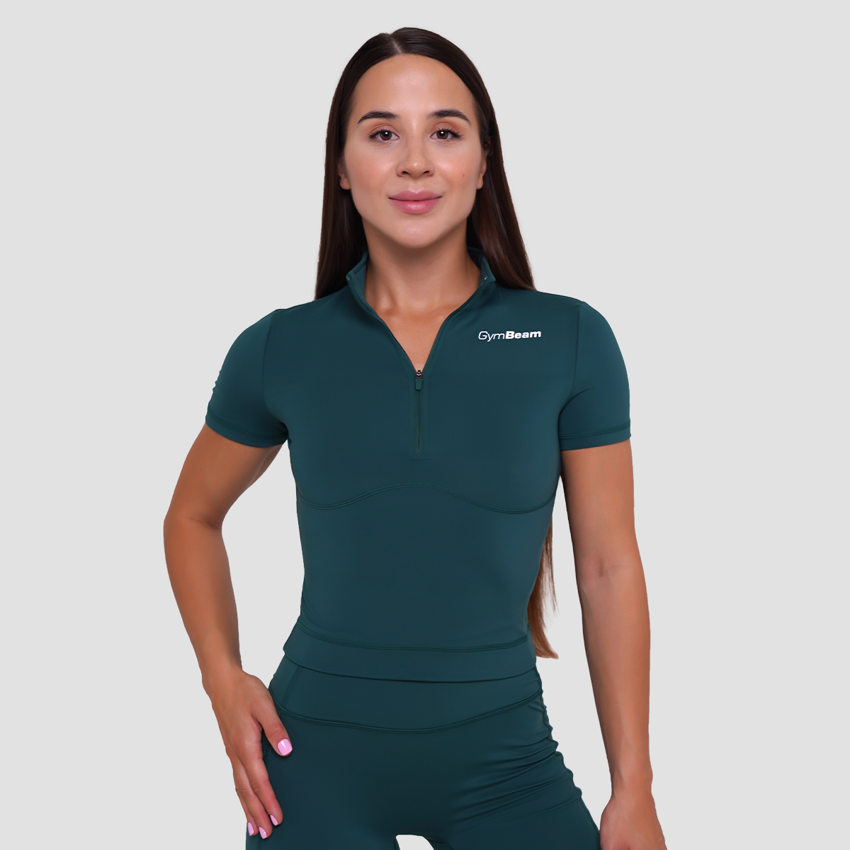 Ignite Cropped T-Shirt für Frauen in Dark Green - GymBeam
