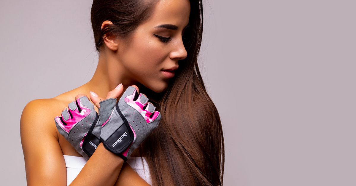 Fitness Handschuhe Camo Pink - GymBeam