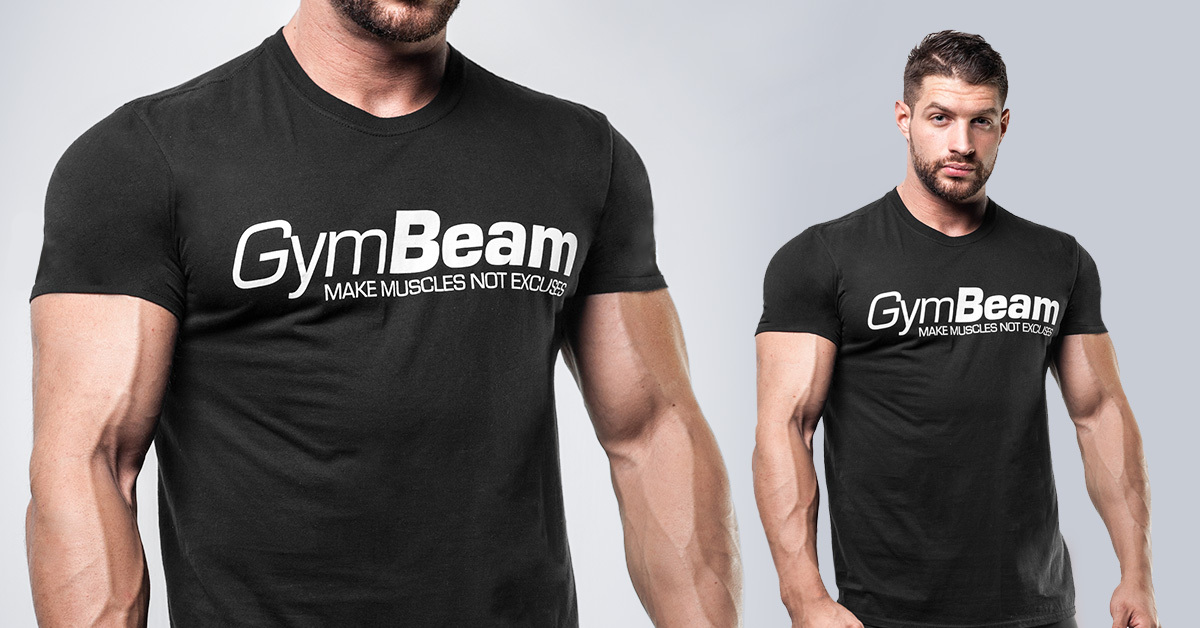 T-Shirt für Männer Make Muscles Black - GymBeam