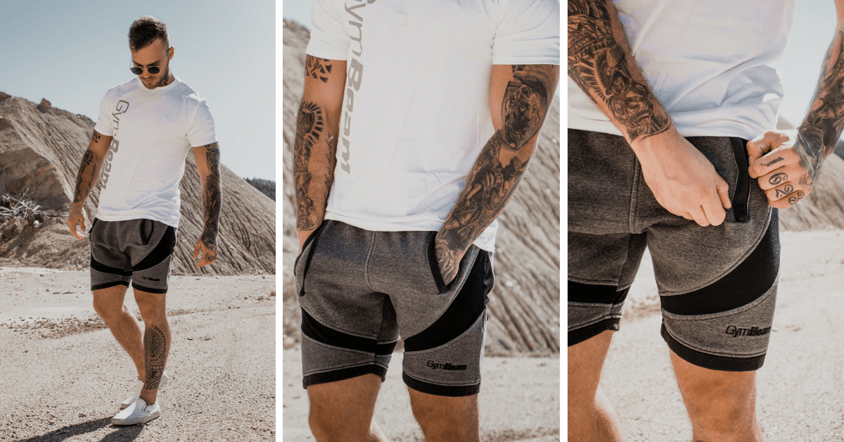 Shorts für Männer Flexin Dark Grey - GymBeam