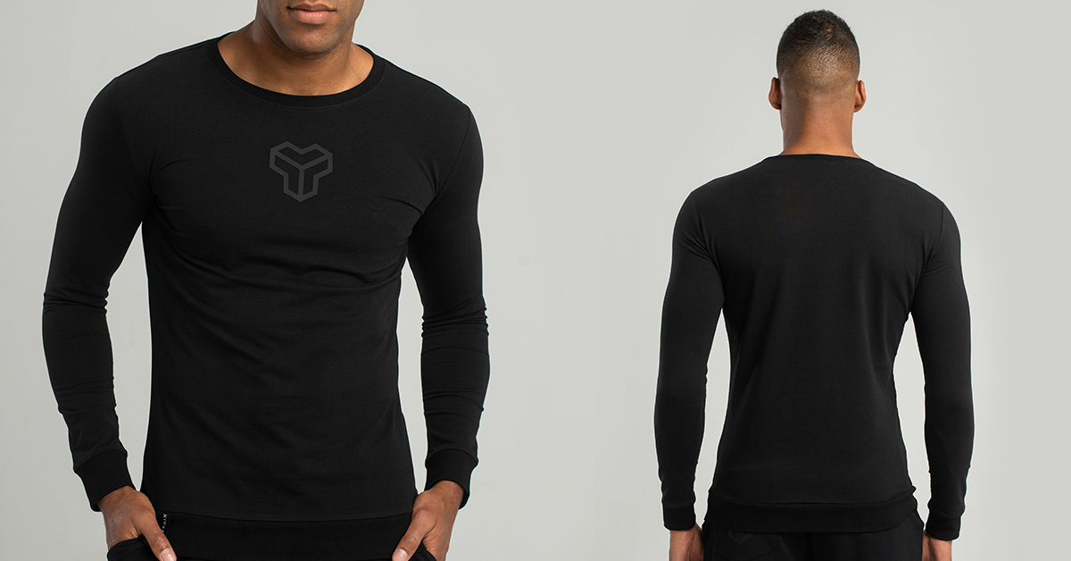 Essential Langarm-Shirt in Black - STRIX